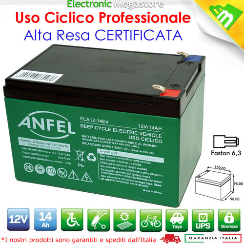 Batteria 12v 14ah gel - gel, al