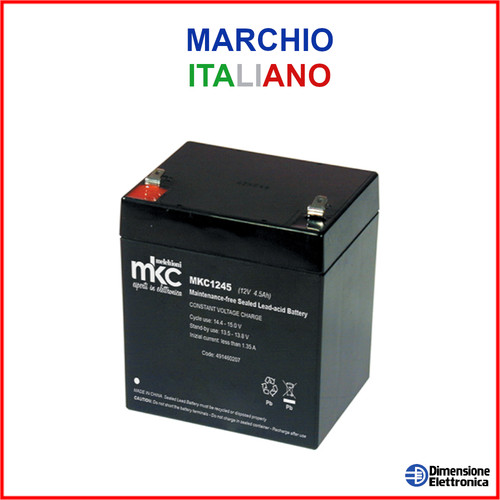 Batteria 12v allarmi - batteria, 4,5a