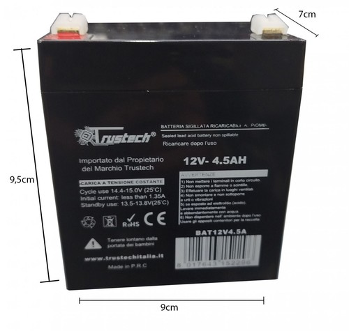 Batteria 12v 5ah - 4.5ah, piombo
