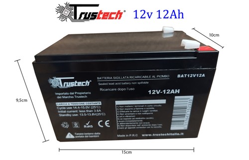 Batteria 12v 12ah piombo - 12ah, al