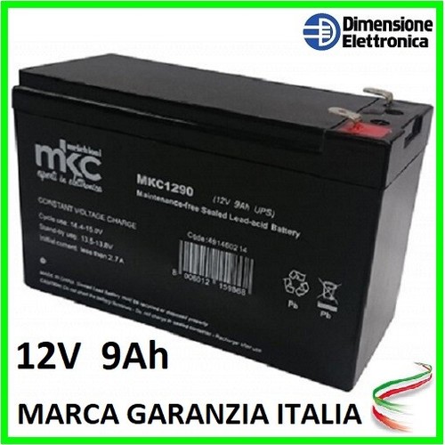Batteria 12v 9ah gel piombo - 12v,