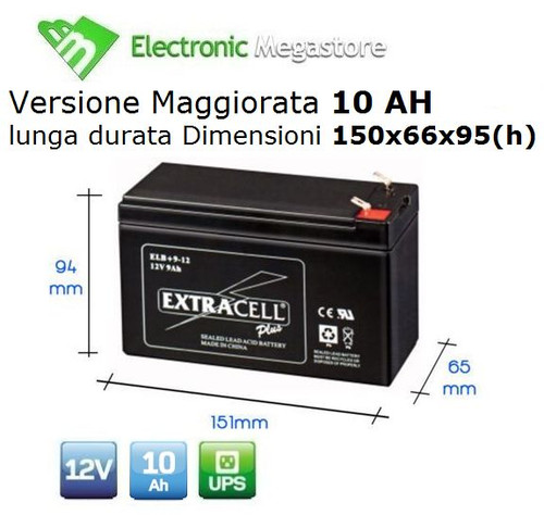 Batteria piombo 9 ah - piombo, v