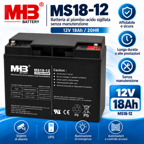 Batteria mhb ms18 - mhb, 12v