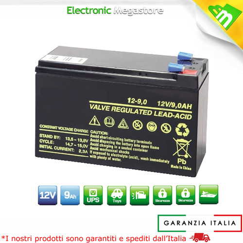 Batteria gel 12v 10ah 9ah - batteria,